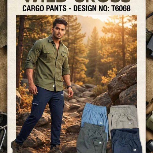 Relaxed Fit Cotton Men Cargo Pants