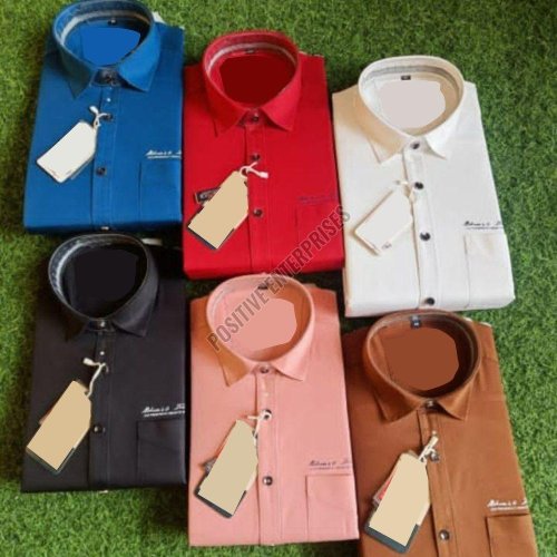 Men Plain Cotton Shirt