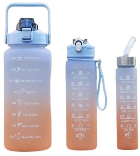 2L Motivational Time Marker Water Bottle Set