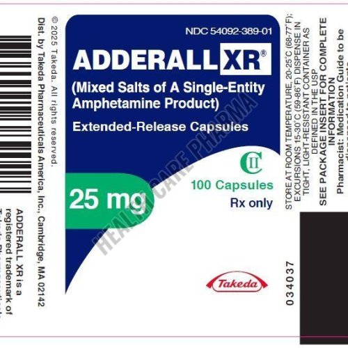 Adderall Xr 25mg Extended Release Capsules