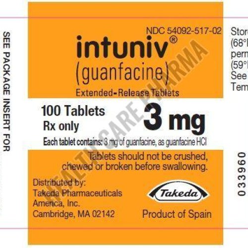 Intuniv 3mg Guanfacine Tablet