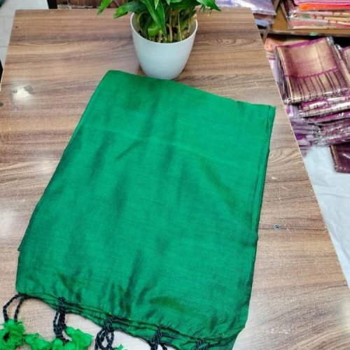 Green Handspun Khadi Cotton Saree