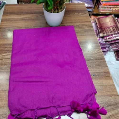 Pure Khadi Pink Cotton Saree
