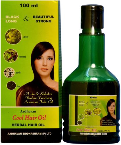 100 Ml Amla Shikakai Brahmi Cool Herbal Aadhavan Hair Oil