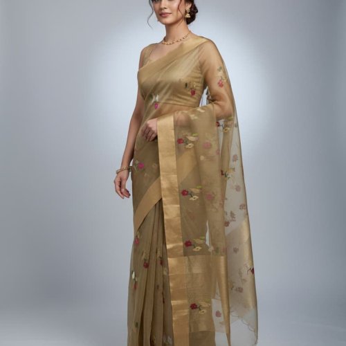 Royal Pattu Silk Minakari Jaal Handloom Bridal Saree