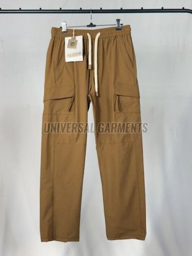 Casual Wear Mens Light Brown Nylon Joggers