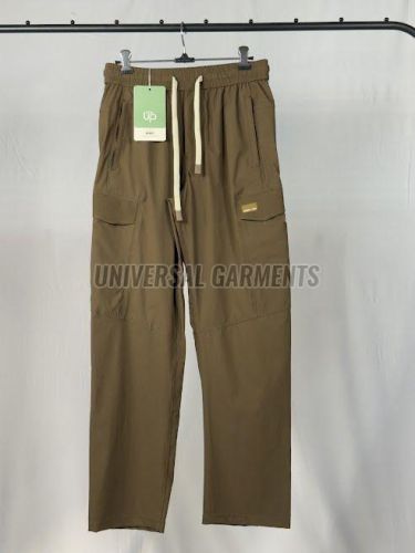 Mens Light Brown Nylon Joggers