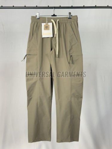 Regular Fit Mens Grey Nylon Joggers