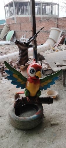 FRP Baby Flying Parrot Statue