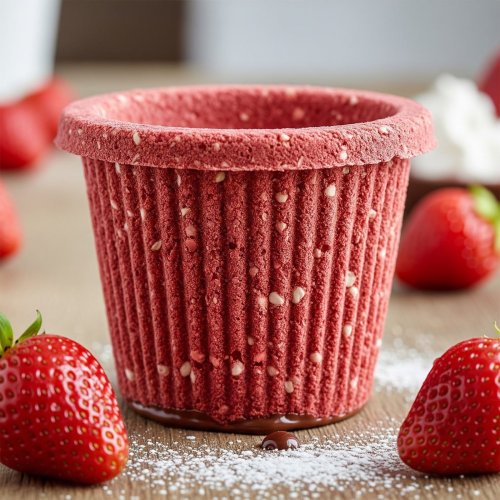 Strawberry Flavored Edible Mini Cup