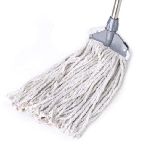 6 Inch Clip Fit Silver & White Cotton Floor Mop