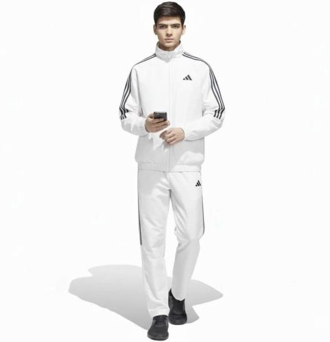 Adidas Mens White Sports Tracksuit