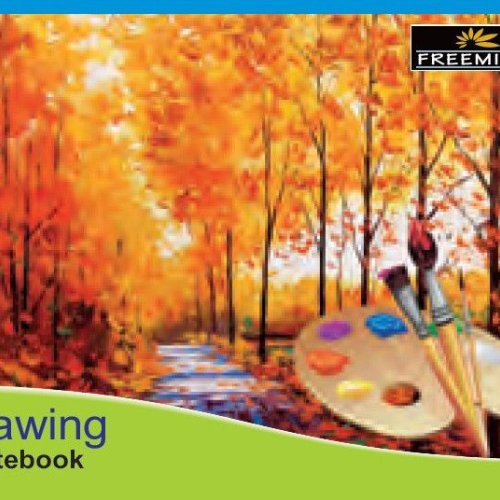 120 GSM 24 Pages Unruled Center Staple Soft Cover Drawing Notebook