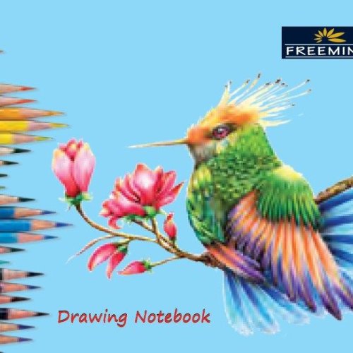 120 GSM 40 Pages Unruled Center Staple Soft Cover Drawing Notebook