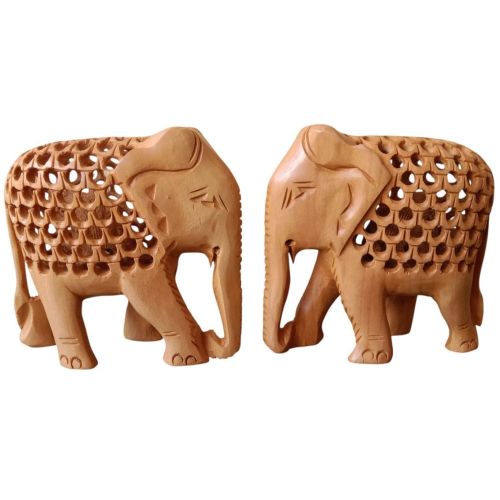Wooden Carved Elephant Statue