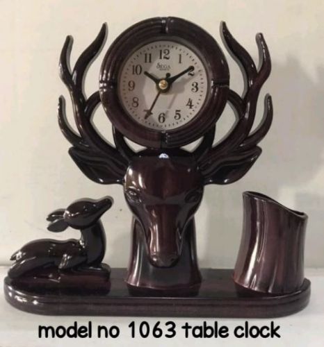 Animal Theme Wooden Table Clock