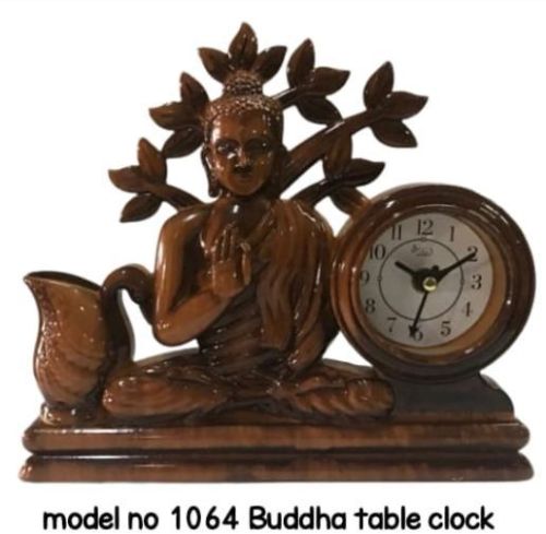 Gautam Buddha Wooden Table Clock