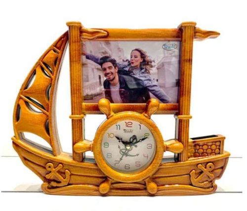 Ship Wooden Table Clock
