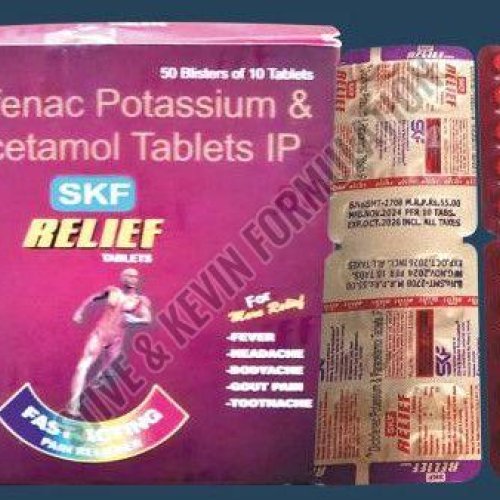 Diclofenac Potassium and Paracetamol Relief Tablet
