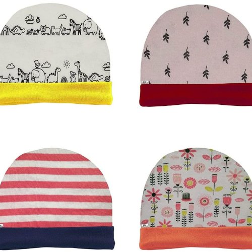 Navy Zone Newborn Baby Printed Basic Cap