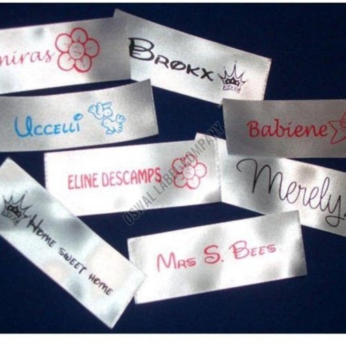 Custom Printed Satin Labels for Garments Custom Printed Satin Labels for Garments