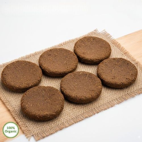 Brown Cow Dung Cake