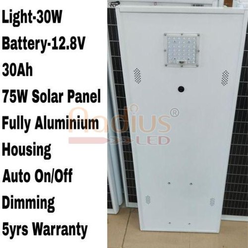 30W Automatic Dimming Solar LED Street Light