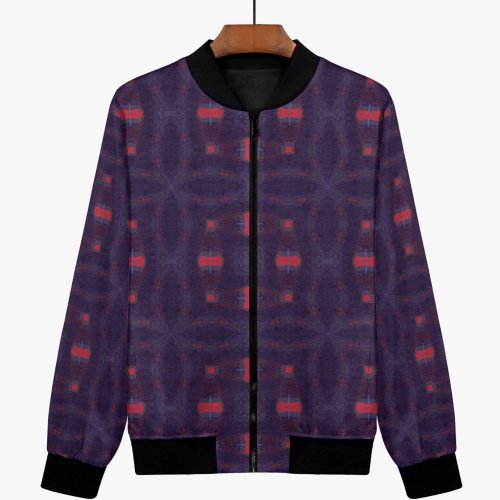 Womens Indigo Morse Code Bomber Jacket