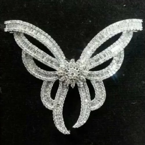 Diamond Butterfly Brooch