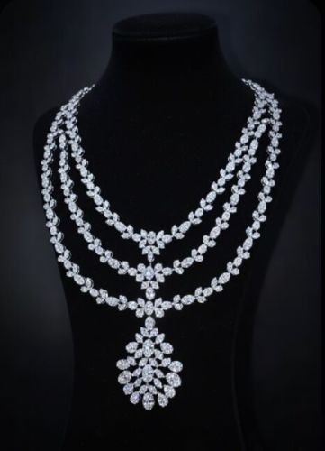 K Jewels Multi Layer Diamond Necklace