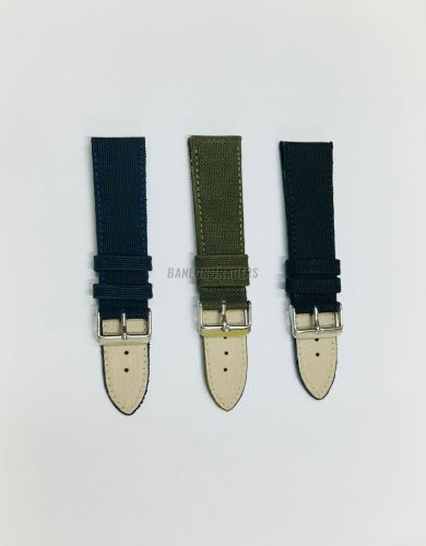 Canvas Genuine Leather Watch Strap