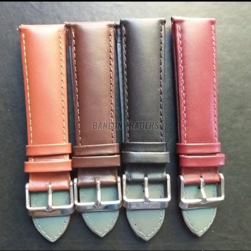 Genuine Leather Buckle Watch Strap