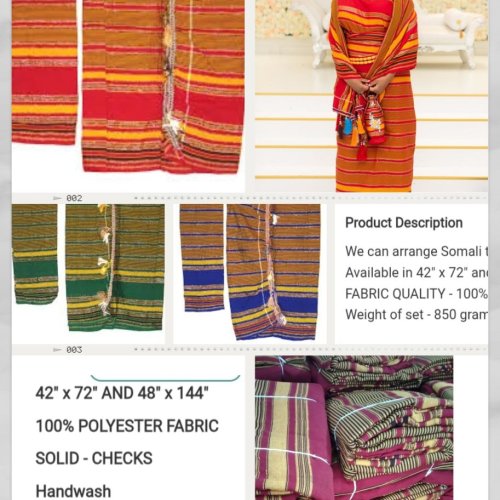 Somalian Ladies Wear Fabric Set