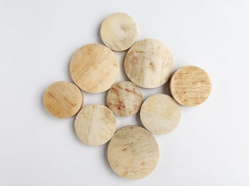African White Skin Button Blanks