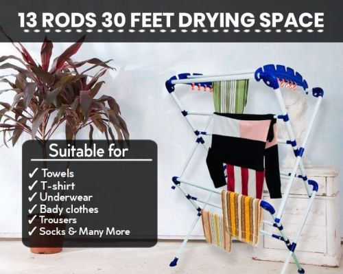 13 Rod Foldable Steel Drying Stand