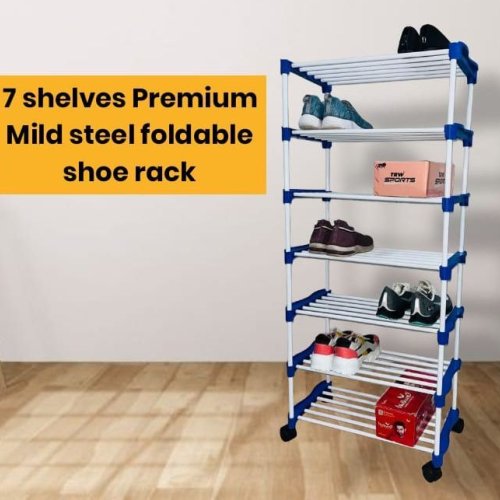 7 Tier Foldable Steel Shoe Rack