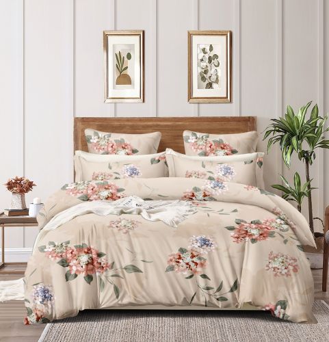 Double Bed Cotton Floral Printed Bedsheet Set