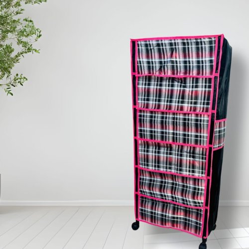 Portable Fabric Wardrobe Storage Rack