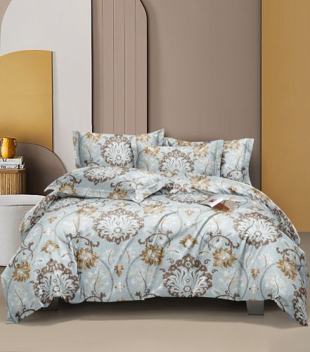Royal Damask Double Bed Cotton Bedsheet Set
