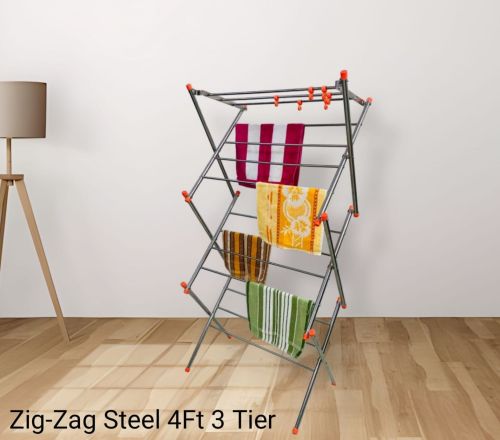 Zig Zag 3 Tier Steel Drying Stand