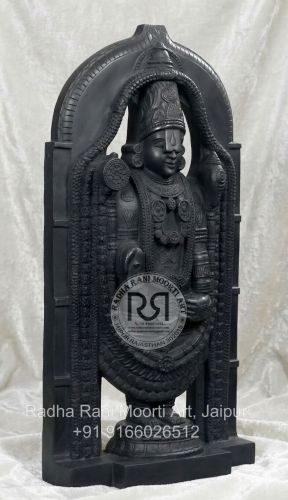 Black Marble Tirupati Balaji Statue
