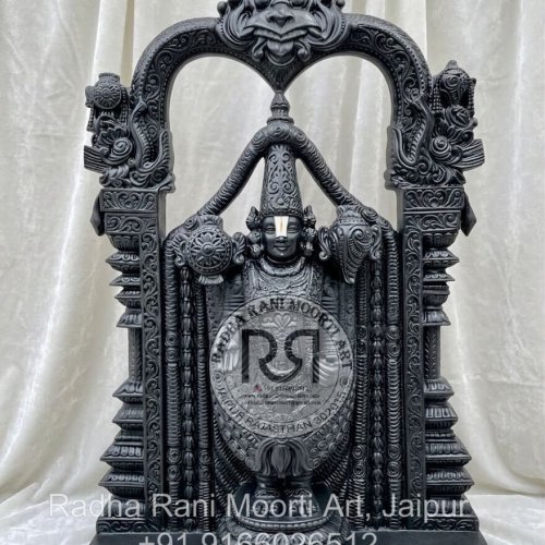 Tirupati Balaji Black Marble Moorti