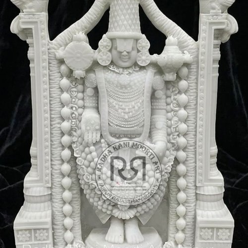 White Marble Tirupati Balaji Moorti