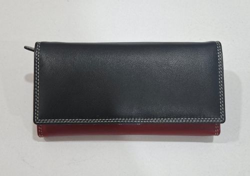 Black and Brown Ladies Leather Clutch Purse