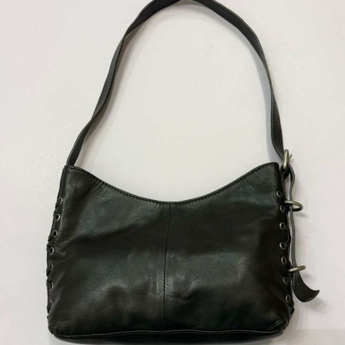 Black Leather Rivet Stud Sling Bag