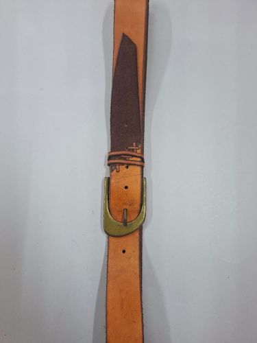 Elegant Mens Tan Brown Leather Belt