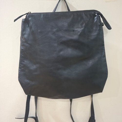 Ladies Black Leather Backpack Bag