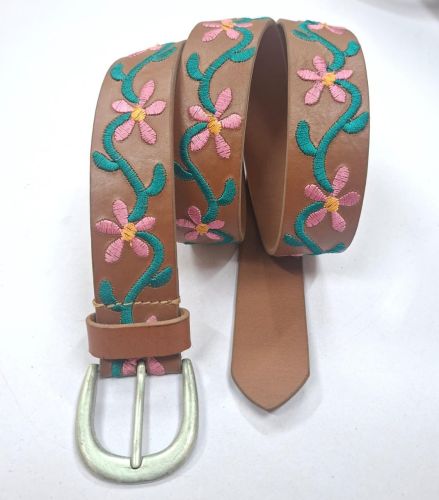 Ladies Leather Embroidery Premium Quality Belt