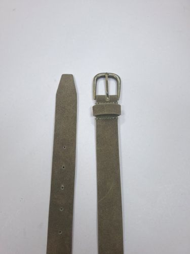 Mens Classic Matt Grey Leather Belt