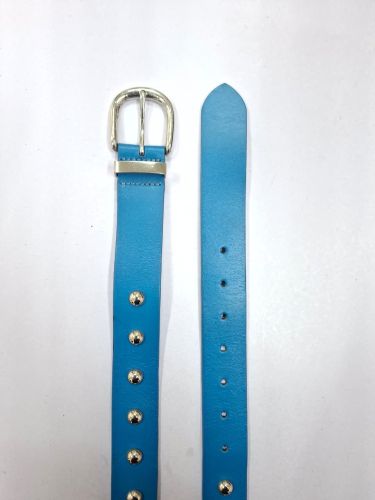 Sky Blue Trendy Mens Leather Belt